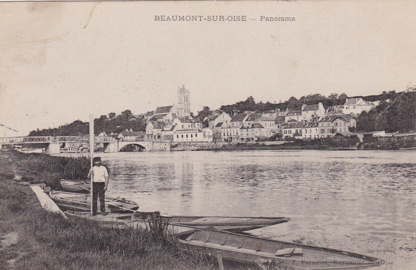 CARTE POSTALE ANCIENNE CPA BEAUMONT-SUR-OISE PANORAMA