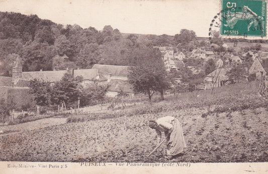 OLD POSTCARD CPA PUISEUX PANORAMIC VIEW (NORTH COAST) 