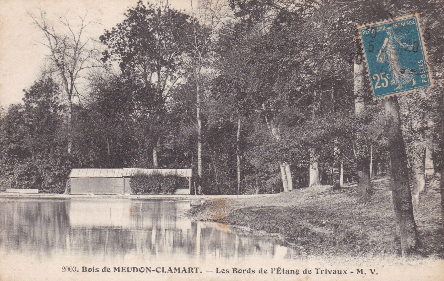 CARTE POSTALE ANCIENNE CPA BOIS DE MEUDON-CLAMART LES BORDS DE L'ETANG (1920)