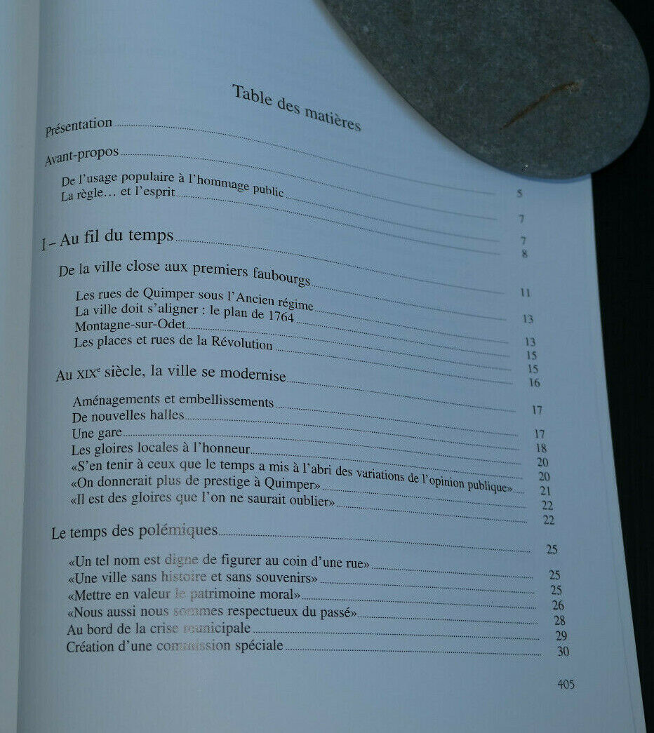 QUIMPER DES RUES ET DES NOMS AU FIL DU TEMPS / CERCLE CULTUREL QUIMPEROIS 2003