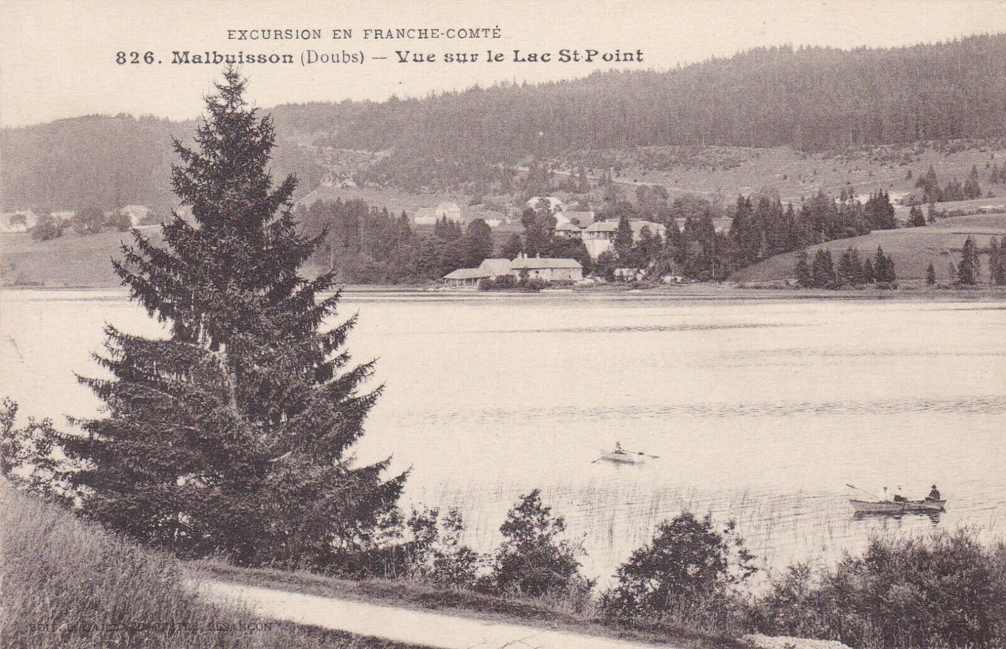 OLD POSTCARD CPA MALBUISSON VIEW OF LAKE ST-POINT 