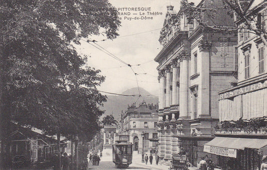 CARTE POSTALE ANCIENNE CPA CLERMONT-FERRAND LE THEATRE ET LE PUY DE DOME