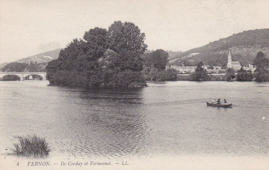 OLD POSTCARD CPA VERNON ILE CORDAY AND VERNONNET 