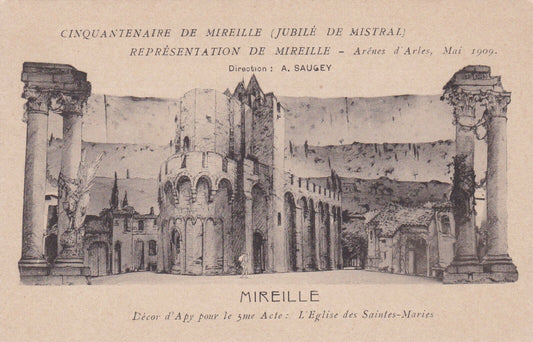 CARTE POSTALE ANCIENNE CPA ARLES CINQUANTENAIRE DE MIREILLE MAI 1909