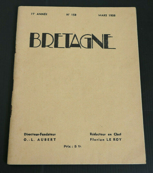 BRETAGNE / REVUE MENSUELLE ILLUSTREE / MARS 1938
