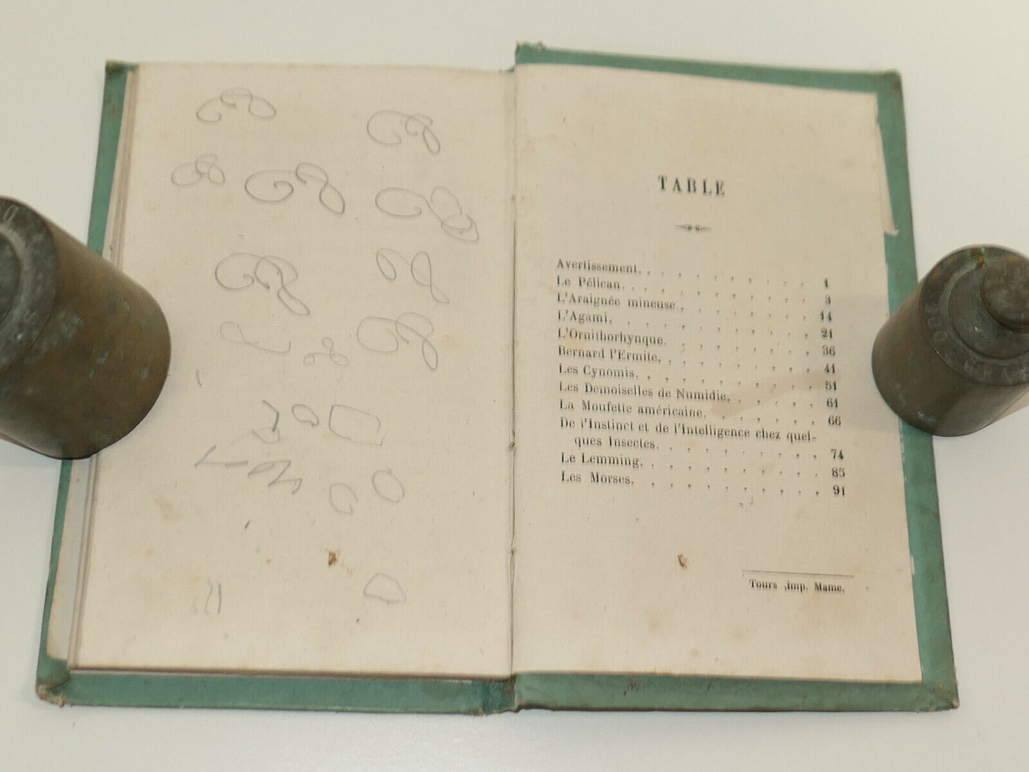 ANIMAUX REMARQUABLES / MAME & CIE TOURS / 1856