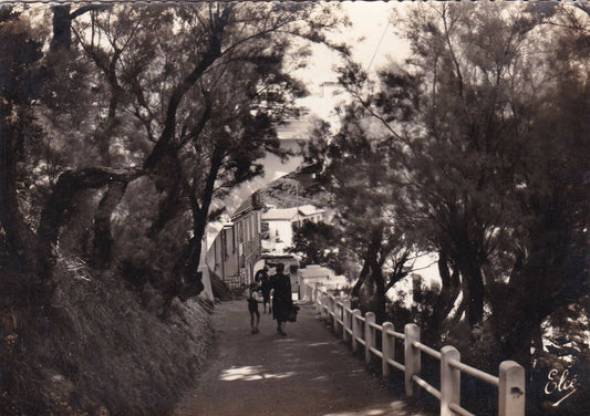 CARTE POSTALE CPSM NOIR & BLANC / GUETHARY LA DESCENTE A LA PLAGE (1959)