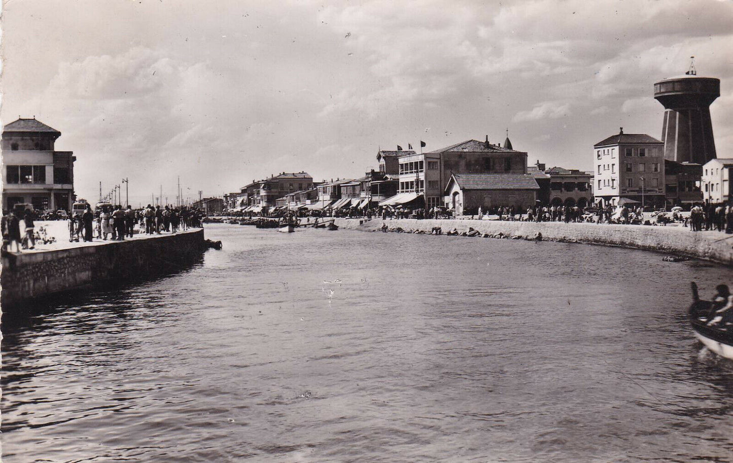 CARTE POSTALE CPSM NOIR & BLANC / PALAVAS-LES-FLOTS HERAULT LE CANAL (1954)