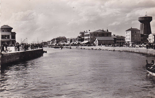 CARTE POSTALE CPSM NOIR & BLANC / PALAVAS-LES-FLOTS HERAULT LE CANAL (1954)