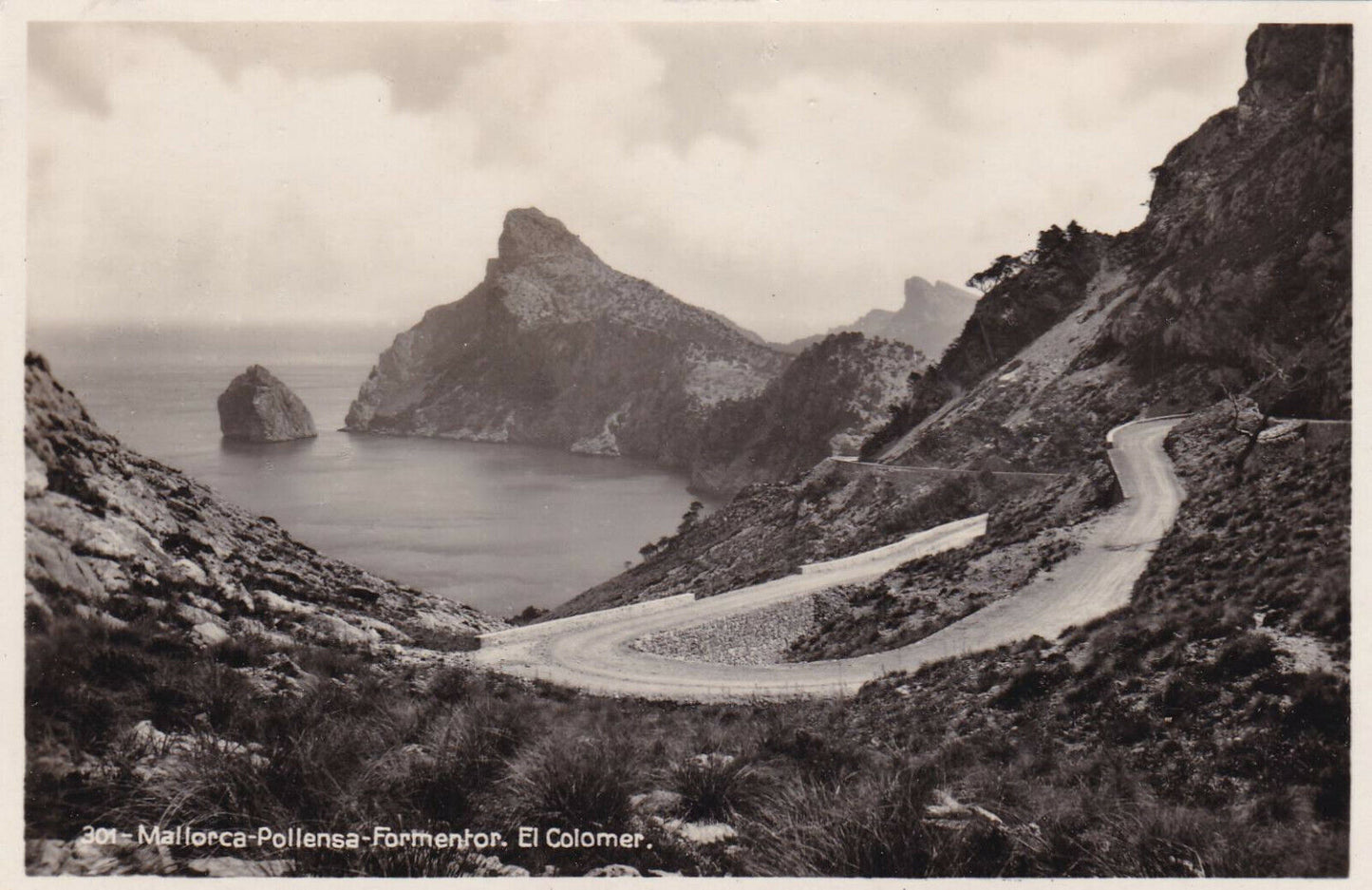 CARTE POSTALE CPSM NOIR ET BLANC / MALLORCA POLLENSA FORMENTOR EL COLOMER