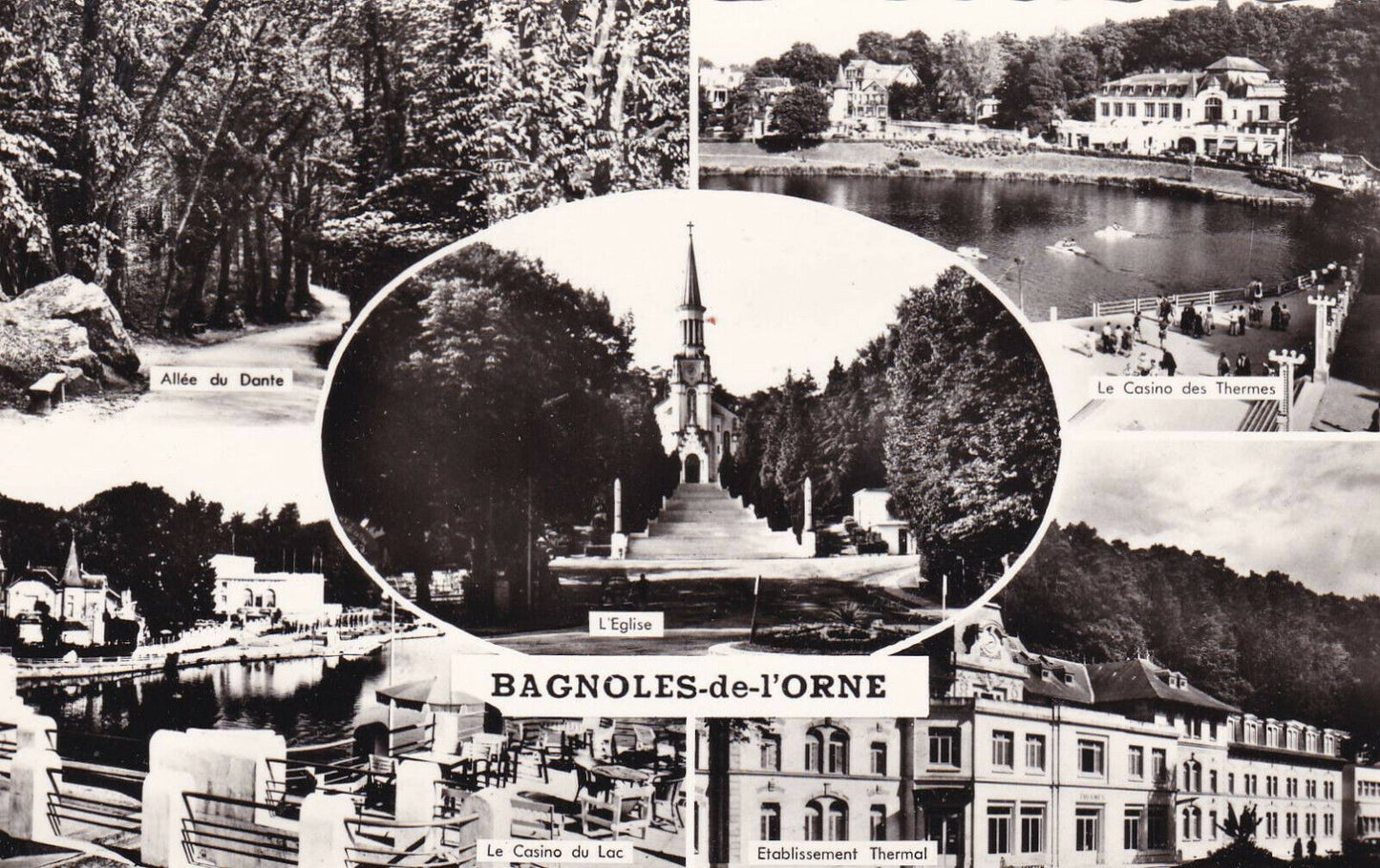 CPSM BLACK AND WHITE POSTCARD / BAGNOLES-DE-L'ORNE