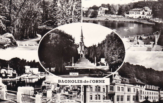 CPSM BLACK AND WHITE POSTCARD / BAGNOLES-DE-L'ORNE