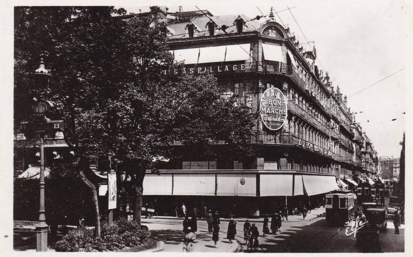 OLD BLACK AND WHITE POSTCARD / TOULOUSE LA RUE ALSACE-LORRAINE 