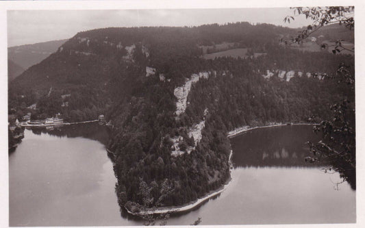 OLD BLACK AND WHITE CPA POSTCARD / GENERAL VIEW OF THE DOUBS BASINS 