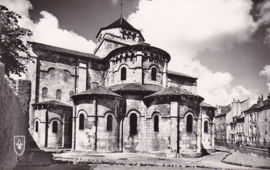 CARTE POSTALE CPSM NOIR ET BLANC / NEVERS NIEVRE EGLISE SAINT-ETIENNE LE CHEVET