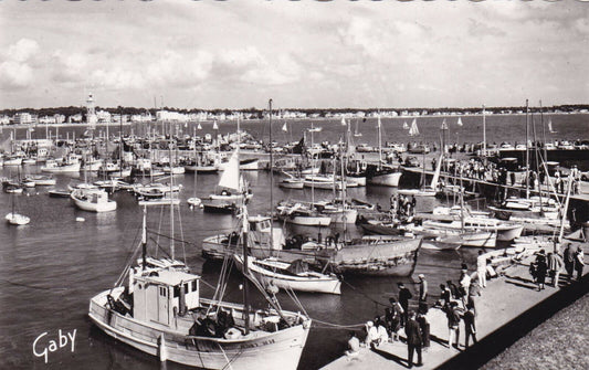 CPSM BLACK AND WHITE POSTCARD / ROYAN LE PORT 