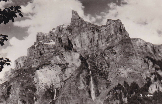 CPSM BLACK AND WHITE POSTCARD / SIXT-FER A CHEVAL VIEW OF TENNEVERGE 