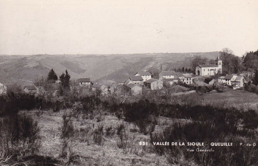 OLD BLACK &amp; WHITE CPA POSTCARD / SIOULE QUEUILLE VALLEY 