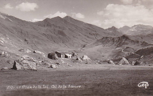 CPSM BLACK AND WHITE POSTCARD / MAP OF THE COL DE LA SAUCE LAW