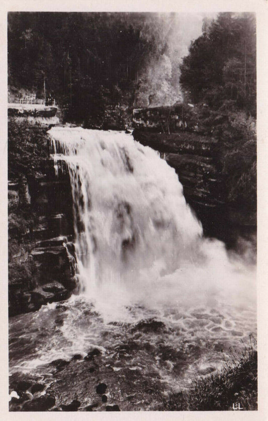 CARTE POSTALE ANCIENNE CPA NOIR ET BLANC / LE SAUT DU DOUBS VU D'EN HAUT