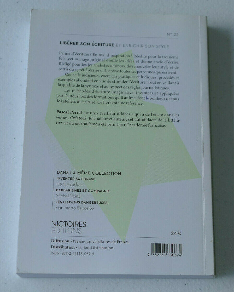 LIBERER SON ECRITURE ET ENRICHIR SON STYLE / 3EME EDITION / VICTOIRES EDITIONS