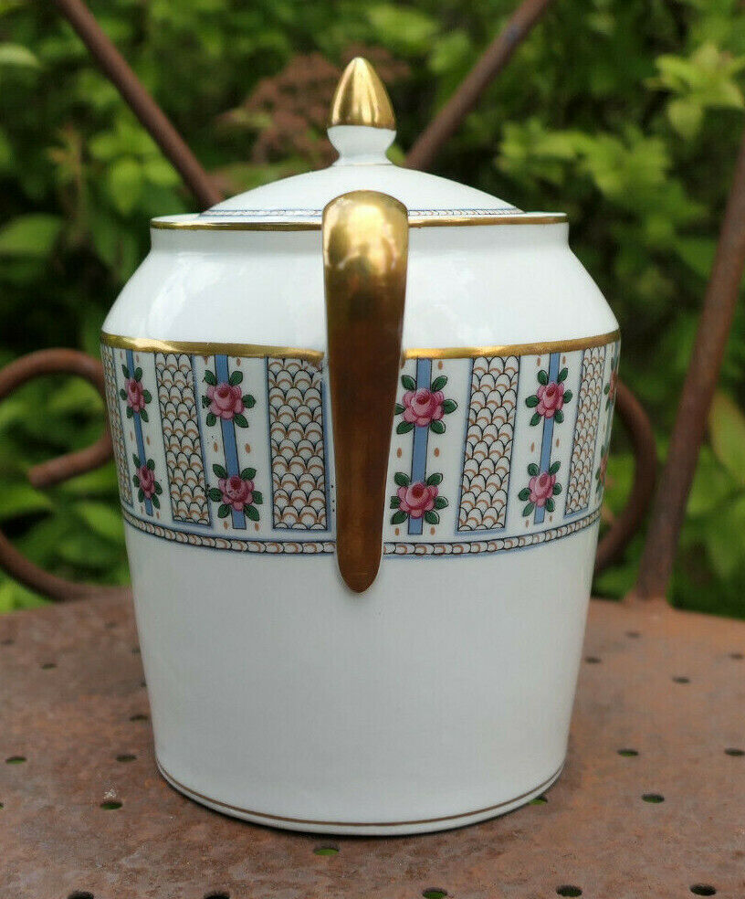 ANCIEN SUCRIER PORCELAINE LIMOGES PORCELAIN SUGAR BOWL BERNARDEAU