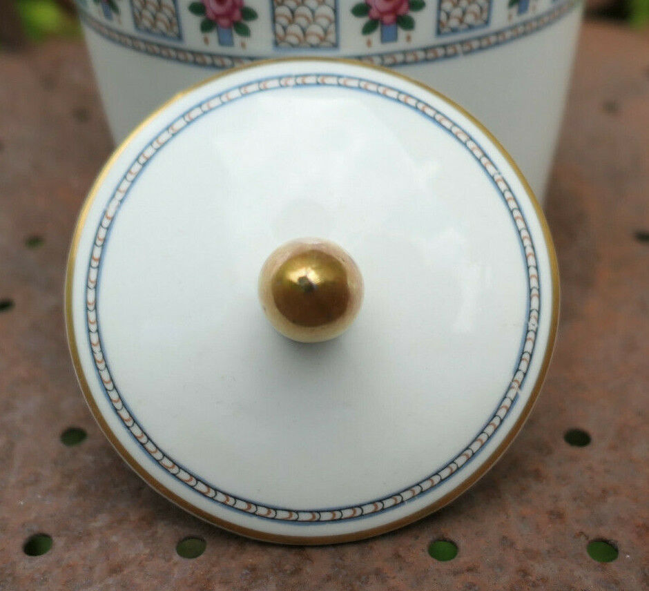 ANCIEN SUCRIER PORCELAINE LIMOGES PORCELAIN SUGAR BOWL BERNARDEAU