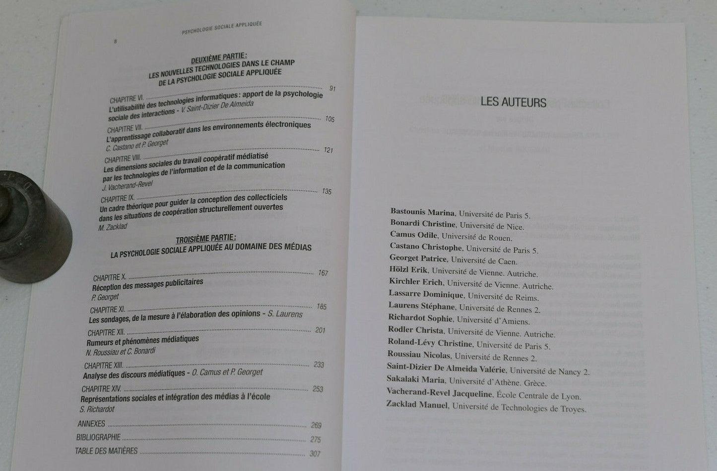 PSYCHOLOGIE SOCIALE APPLIQUEE / ECONOMIE MEDIAS NOUVELLES TECHNOLOGIES / 2003