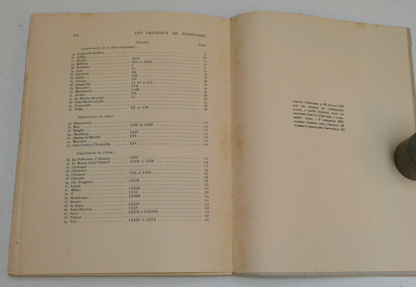 LES CHATEAUX DE NORMANDIE 69 MONOGRAPHIES / HENRY SOULANGE-BODIN / VANOEST 1949