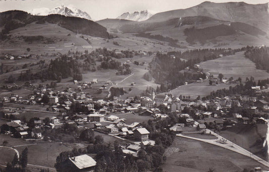CARTE POSTALE CPSM NOIR & BLANC / MEGEVE ET LE MONT-BLANC