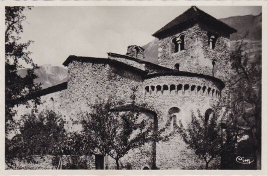 CPSM BLACK &amp; WHITE POSTCARD AIME SAVOIE ST-MARTIN BASILICA 