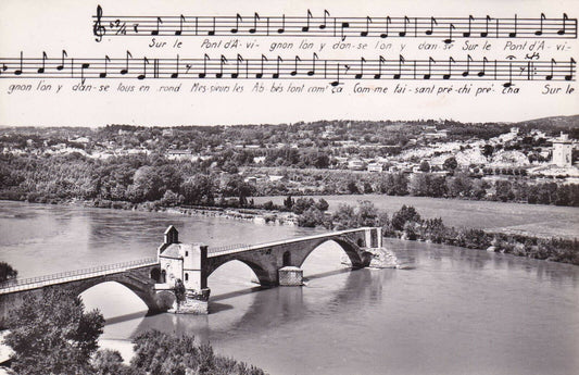 CARTE POSTALE CPSM NOIR & BLANC / AVIGNON LE PONT ST BENEZET AU PONT D'AVIGNON