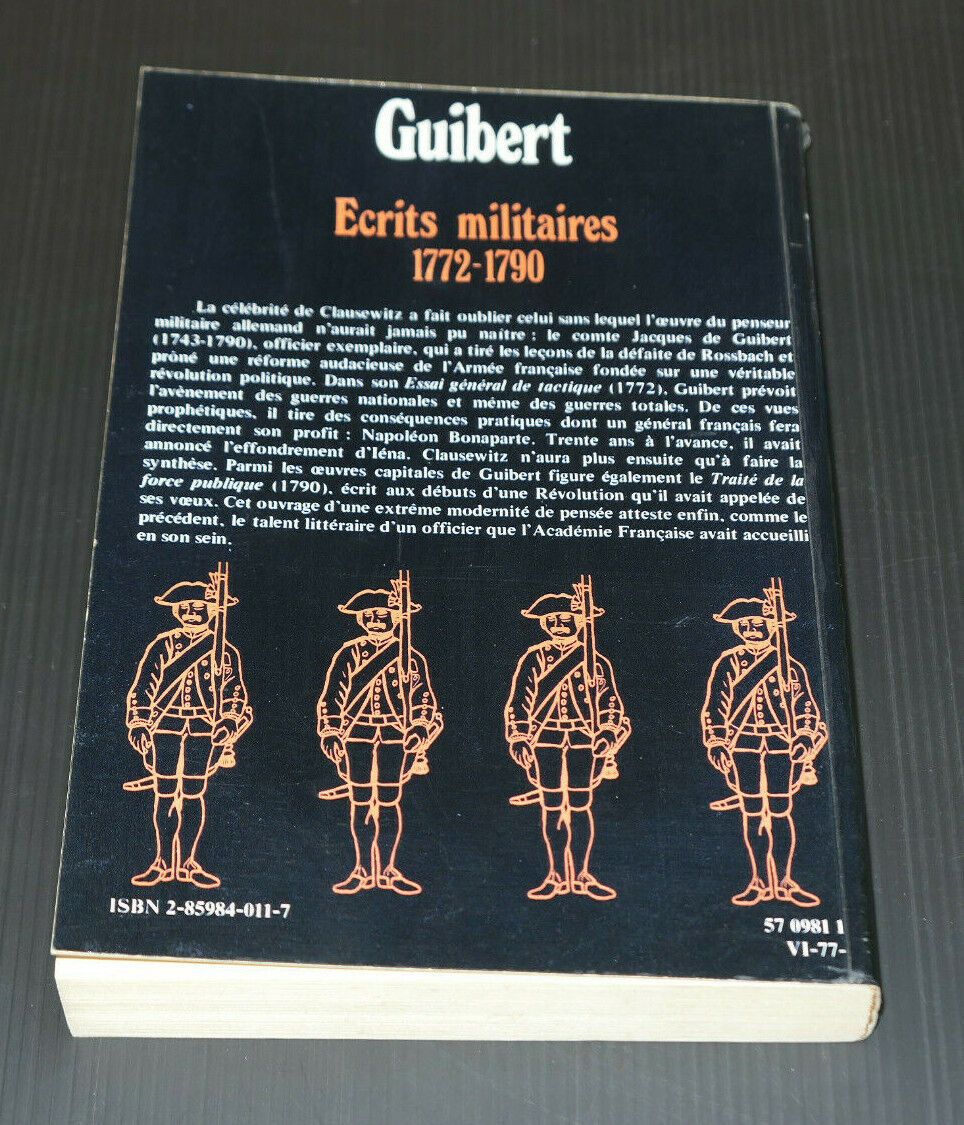 GUIBERT / ECRITS MILITAIRES 1772-1790 / COPERNIC 1977