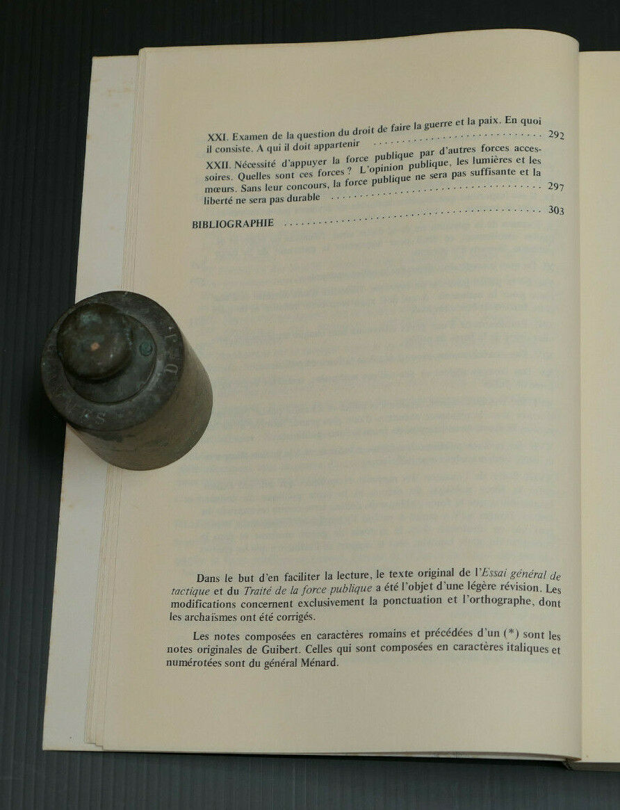 GUIBERT / ECRITS MILITAIRES 1772-1790 / COPERNIC 1977