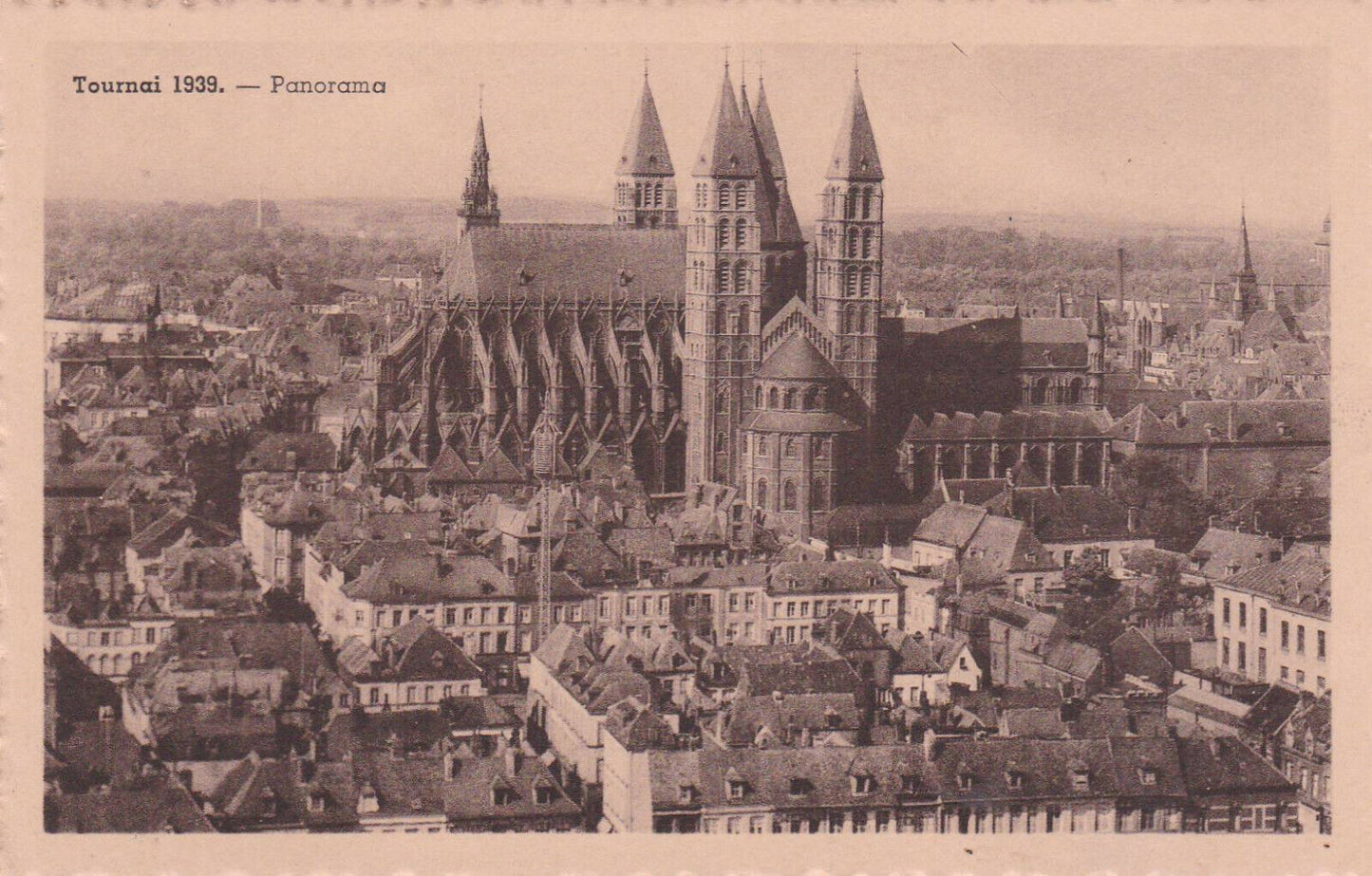 CARTE POSTALE ANCIENNE CPA / TOURNAI 1939 PANORAMA