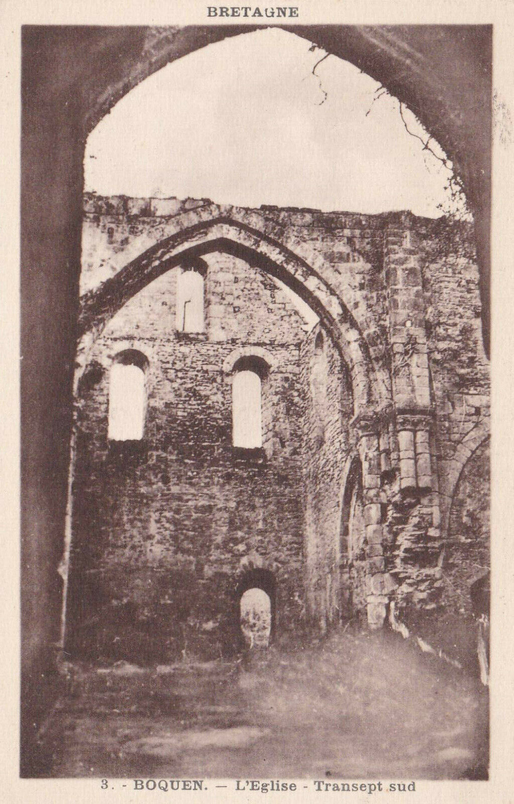CARTE POSTALE ANCIENNE CPA / BOQUEN L'EGLISE TRANSEPT SUD