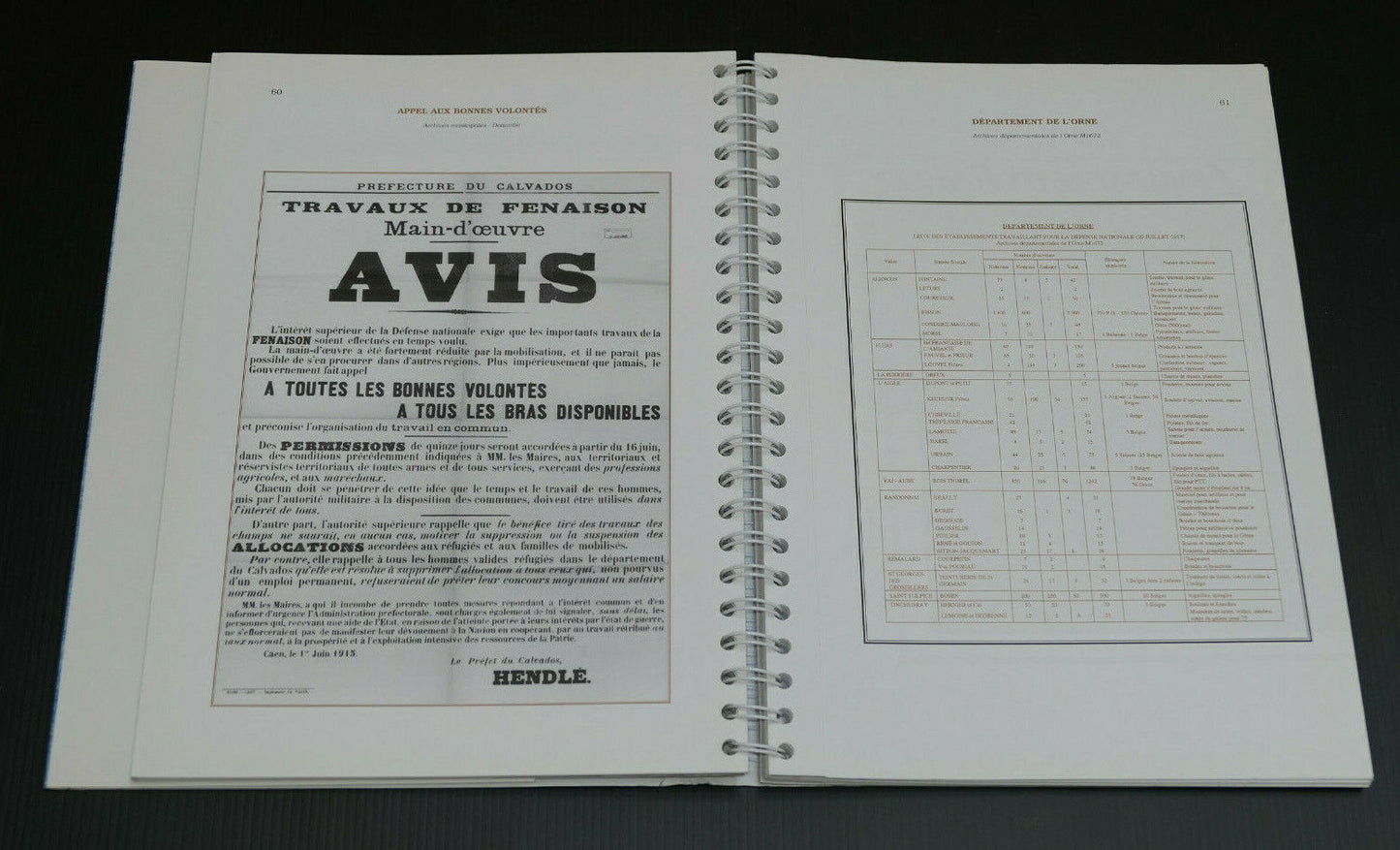 LA BASSE-NORMANDIE DANS LA PREMIERE GUERRE MONDIALE / DOSSIER DOCUMENTAIRE 1999