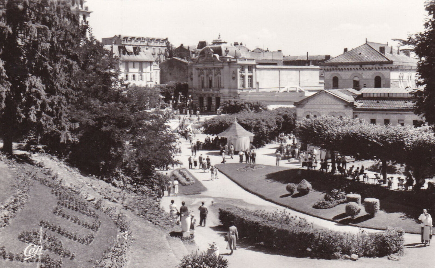 CPSM BLACK &amp; WHITE POSTCARD / CHATELGUYON THERMAL PARK 