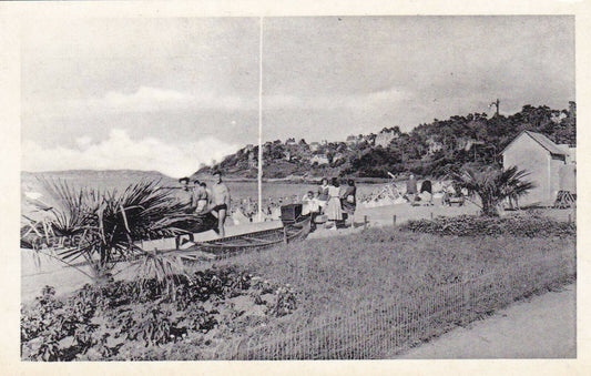CPSM CARTE POSTALE NOIR & BLANC PERROS-GUIREC PLAGE DE TRESTRAOU