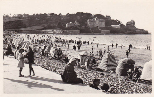 CPSM CARTE POSTALE NOIR & BLANC / PERROS-GUIREC PLAGE DE TRESTRAOU