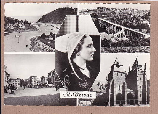 CARTE POSTALE CPSM NOIR & BLANC / ST-BRIEUC MULTIVUE (1966)