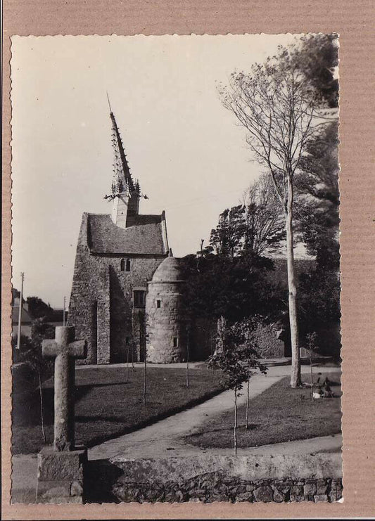 CPSM BLACK &amp; WHITE POSTCARD / PLOUGRESCANT CHAPEL OF ST-GONERY 