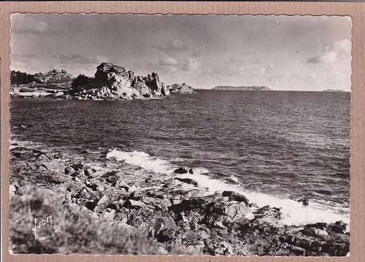 CPSM BLACK &amp; WHITE POSTCARD / PLOUMANAC'H DEVIL'S CASTLE SQUEVEL BONO ISLAND 