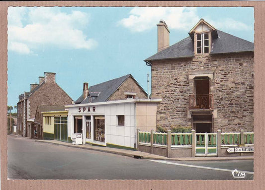 CPSM COLOR POSTCARD / BAGUER-MORVAN LE BOURG ROAD TO DOL-DE-BRETAGNE 