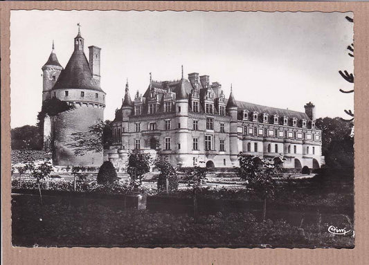 CPSM BLACK &amp; WHITE POSTCARD / CHATEAU DE CHENONCEAUX NORTH-WEST FACADE 