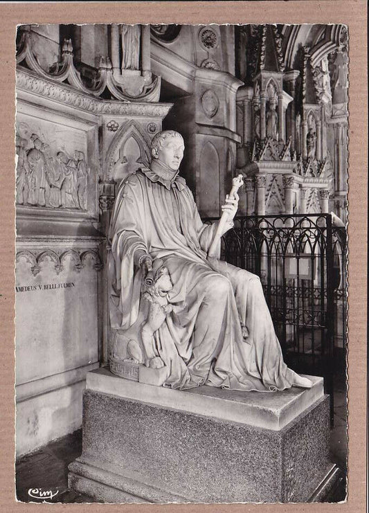 CPSM BLACK &amp; WHITE POSTCARD / HAUTECOMBE CHARLES-FELIX ABBEY 