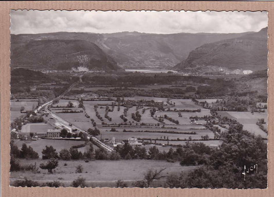 CPSM BLACK &amp; WHITE POSTCARD / LA CLUZE LAKE NANTUA FROM THE COL DU BERTHIAUD 