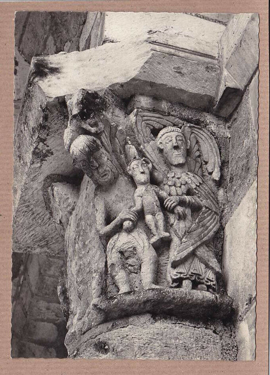 CARTE POSTALE CPSM NOIR & BLANC / BASILIQUE DE SAINT-BENOIT-SUR-LOIRE CHAPITEAU