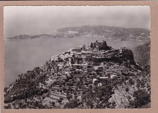 CPSM BLACK &amp; WHITE POSTCARD / EZE LE CAP FERRAT 