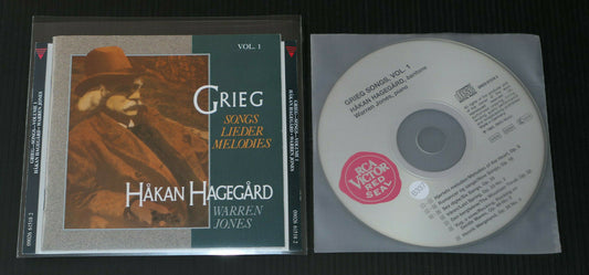 CD GRIEG SONGS VOLUME 1 / HAKAN HAGEGARD / WARREN JONES / RCA VICTOR 1993